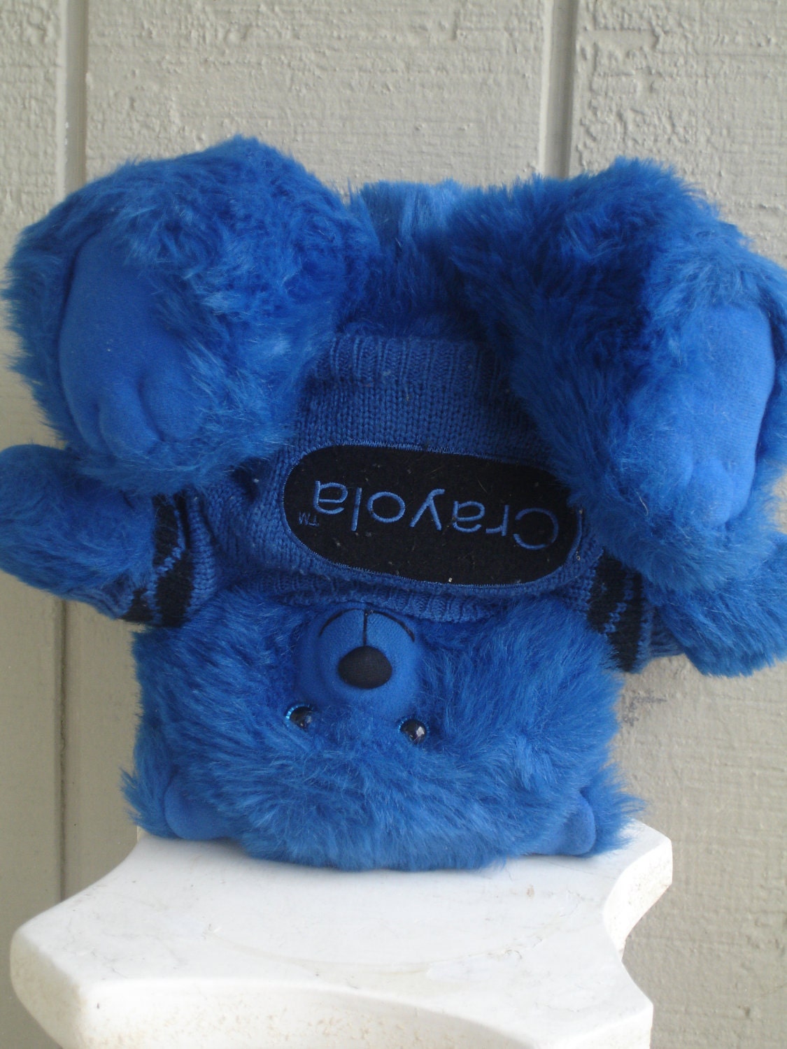 Vintage Crayola Crayon BLUE Bear 1986