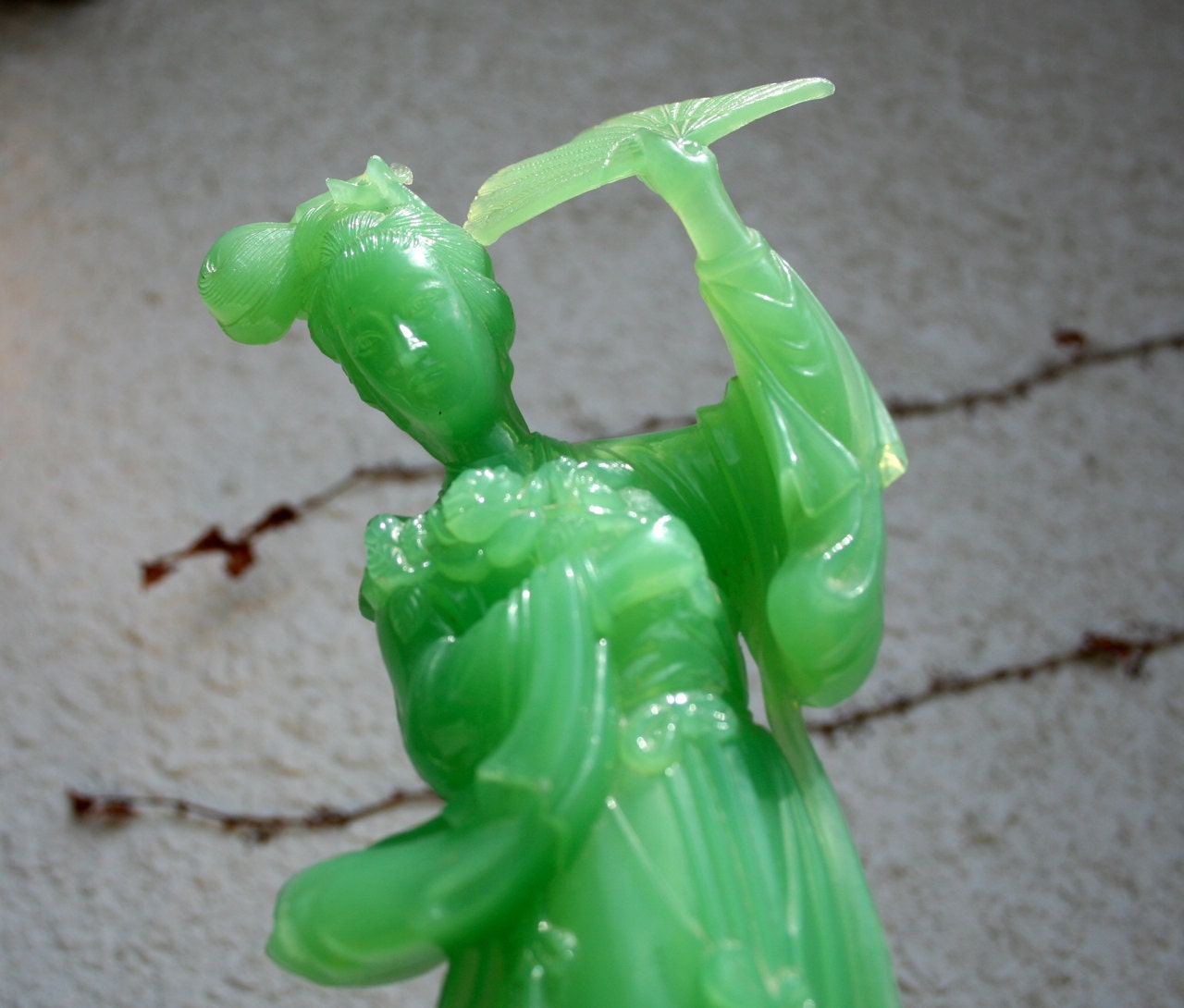 Vintage Jade Geisha Girl Figurine by xoUda on Etsy