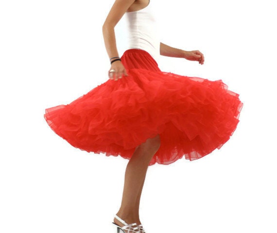 Vintage Red Crinoline Petticoat