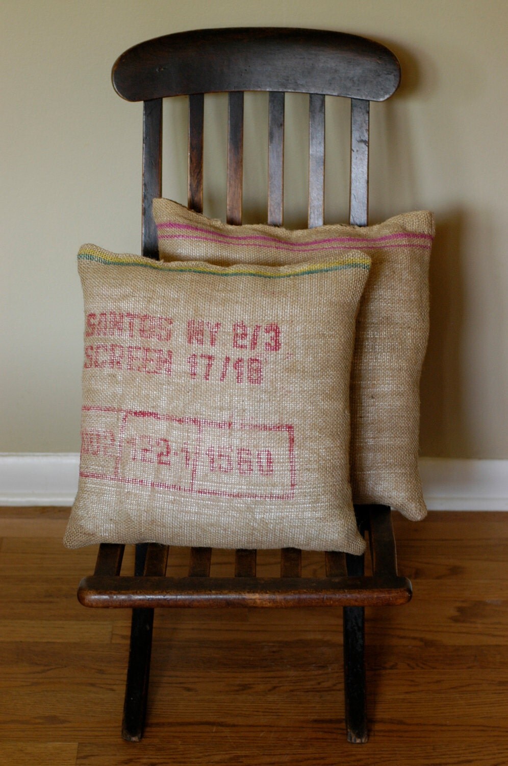 Handmade Coffee Sack Pillow