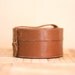 Vintage Leather Round Container