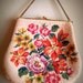 Vintage Petit Point Tapestry Clutch Needlepoint Roses Floral Purse