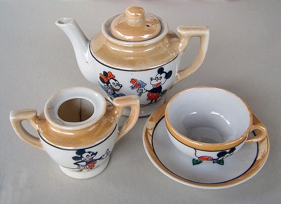 mouse tea set