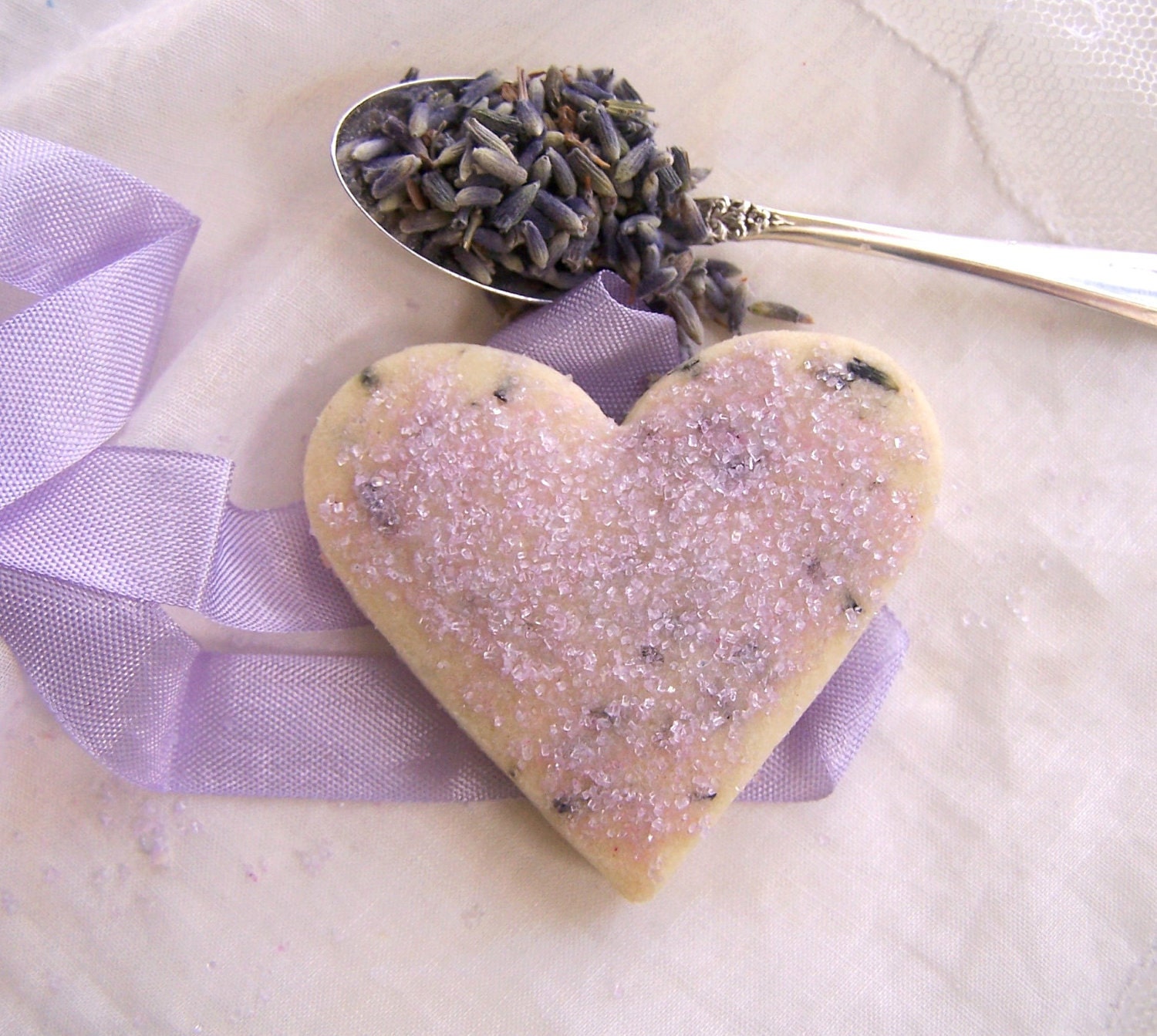 Mother's Day Treat Lavender Tea Cookies - 1 Dozen Hearts