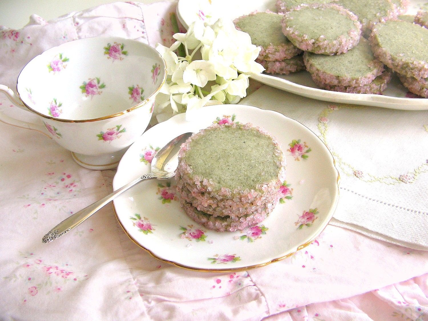Spring Celebrations Cherry Blossom Green Tea Cookies 1 Dozen Mother's Day Treats