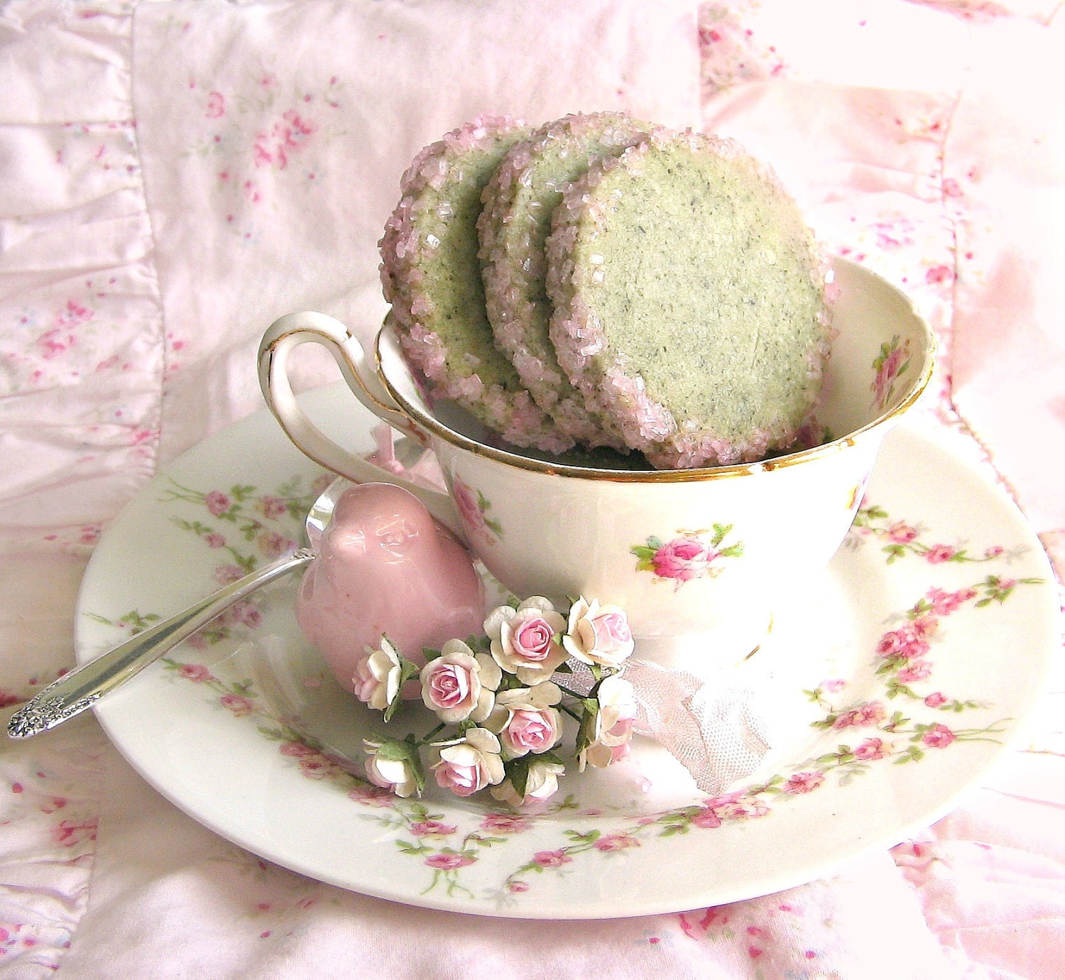 Spring Celebrations Cherry Blossom Green Tea Cookies 1 Dozen Mother's Day Treats