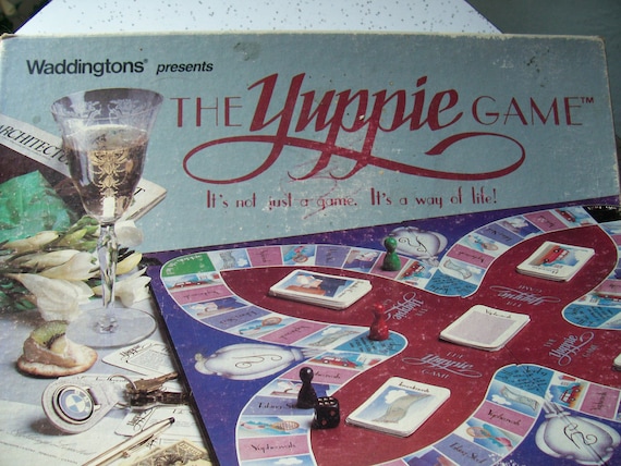 vintage 1980's board game,  The Yuppie Game 1985, money property game, pittsburgh
