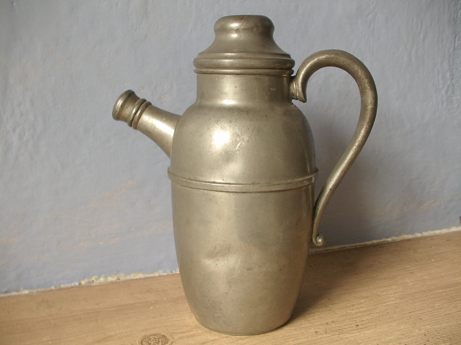 primitive pewter coffee pot Federal pewter cabin by ShoponSherman