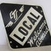 Bold and Beautiful Rail Road Transit Sign 1940-50 "Welcome Aboard"