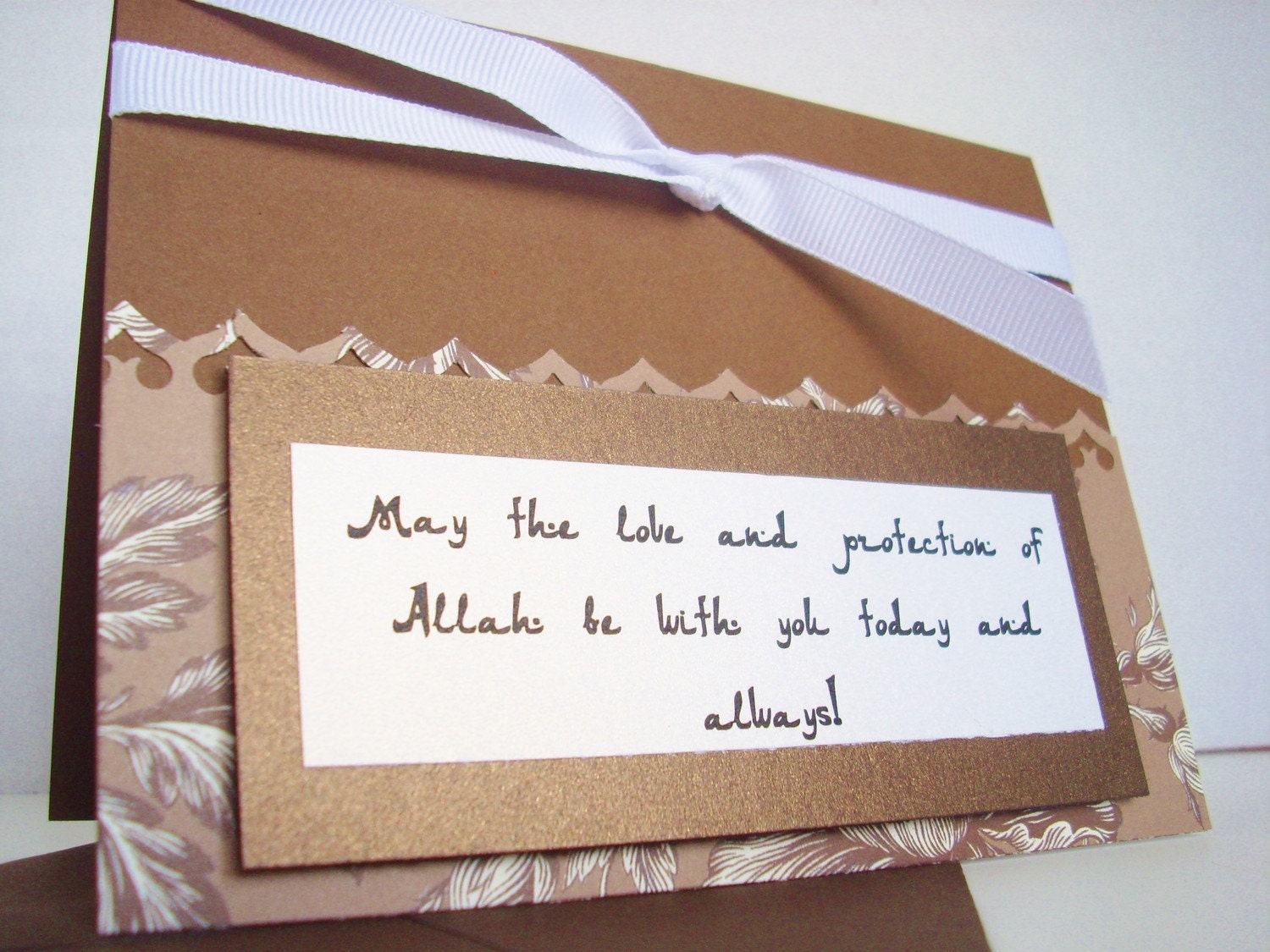 Love and Protection Islam Elegant Natural Brown and Ivory All-Occasion, Wedding, Ramadan, Eid