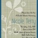 Custom Digital Bridal or Baby Shower Invitation- Linen Flower - Pick Your Color