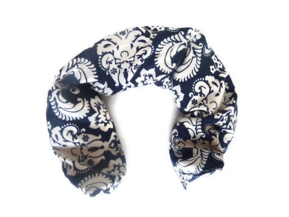Hot and cold pack heat and ice pack medium size navy paisley print