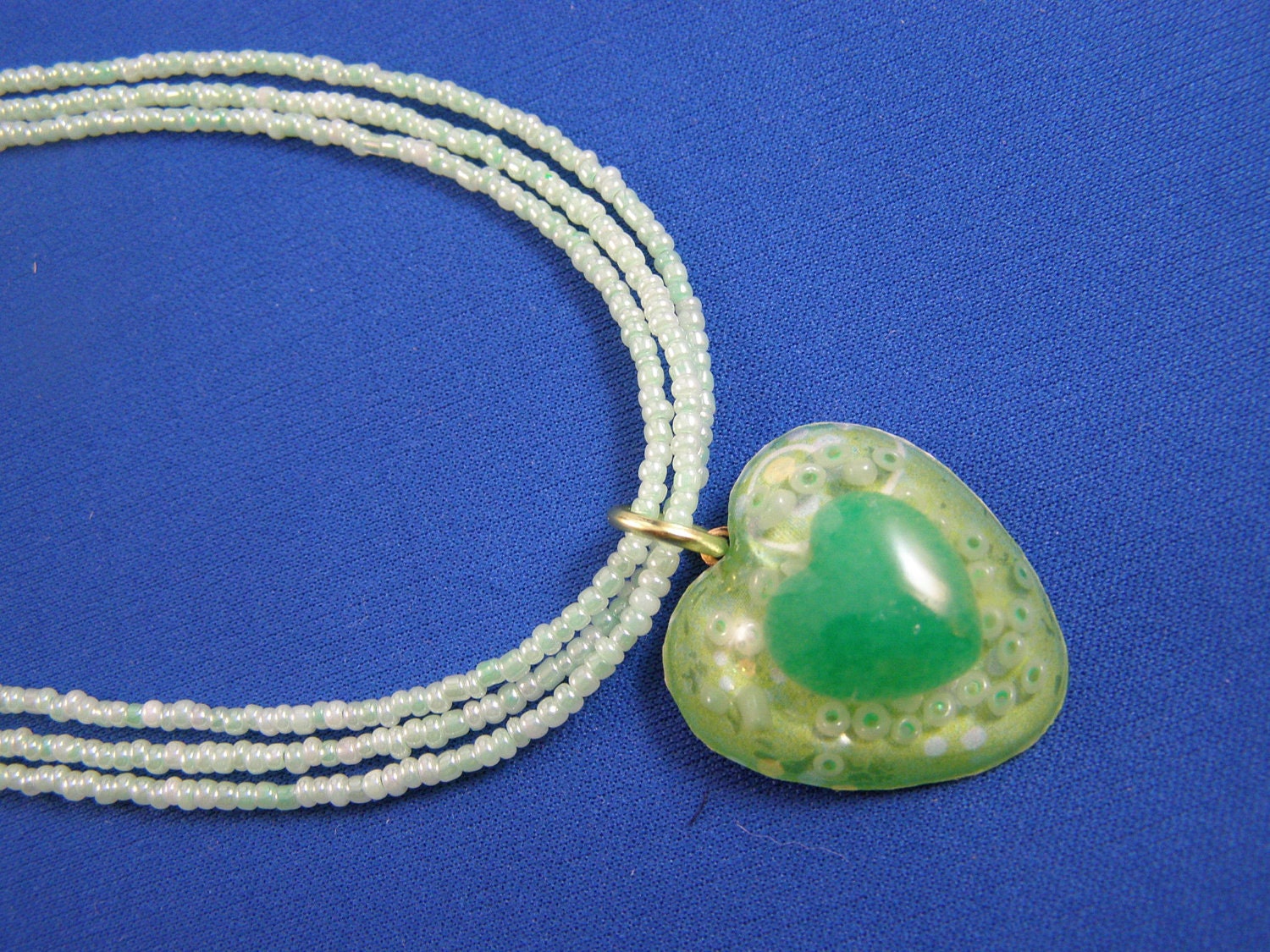 Resin Pendant Necklace - "Heart of Erin"
