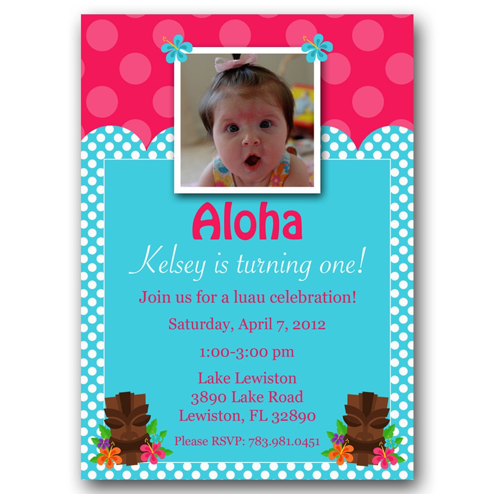 Hawaiian Luau Birthday Invitation Il_170x135