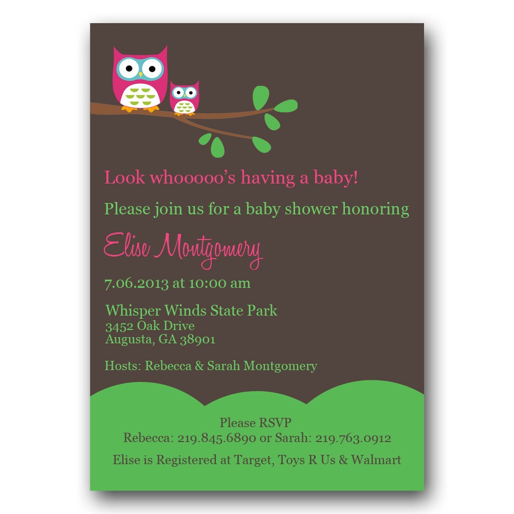Printable Owl Baby Shower Invite Il_170x135