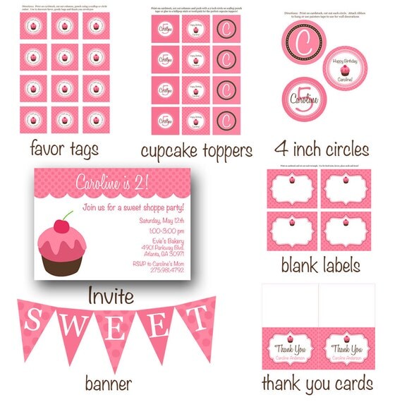 Sweet Shoppe Birthday Party Package-printable Il_570xn
