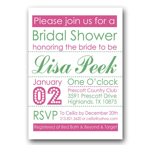 Printable Subway Art Bridal Shower Invite Il_570xn