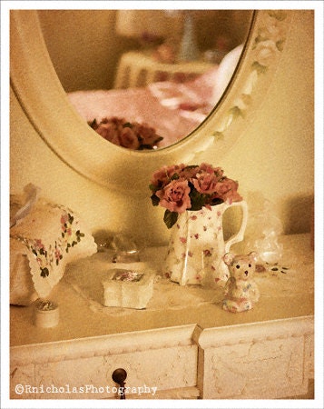 8x10 - cottage chic wall art - nostalgic art print - fond memories - shabby chic dresser - Sweet Dreams - fine art photograph