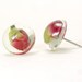Pink Earrings- Real Dried Flower Earrings- Post Earrings- Stud Earrings- Resin Jewelry