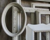 SIX Sexy Shabby Shapely French Cottage Frames  Florals and Oval FREE SHIPPING