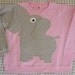 Fun Elephant Trunk sleeve sweatshirt LADIES L Pale Pink