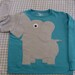 Elephant Trunk sleeve sweatshirt sweater jumper LADiES XL Peacock Blue crewneck