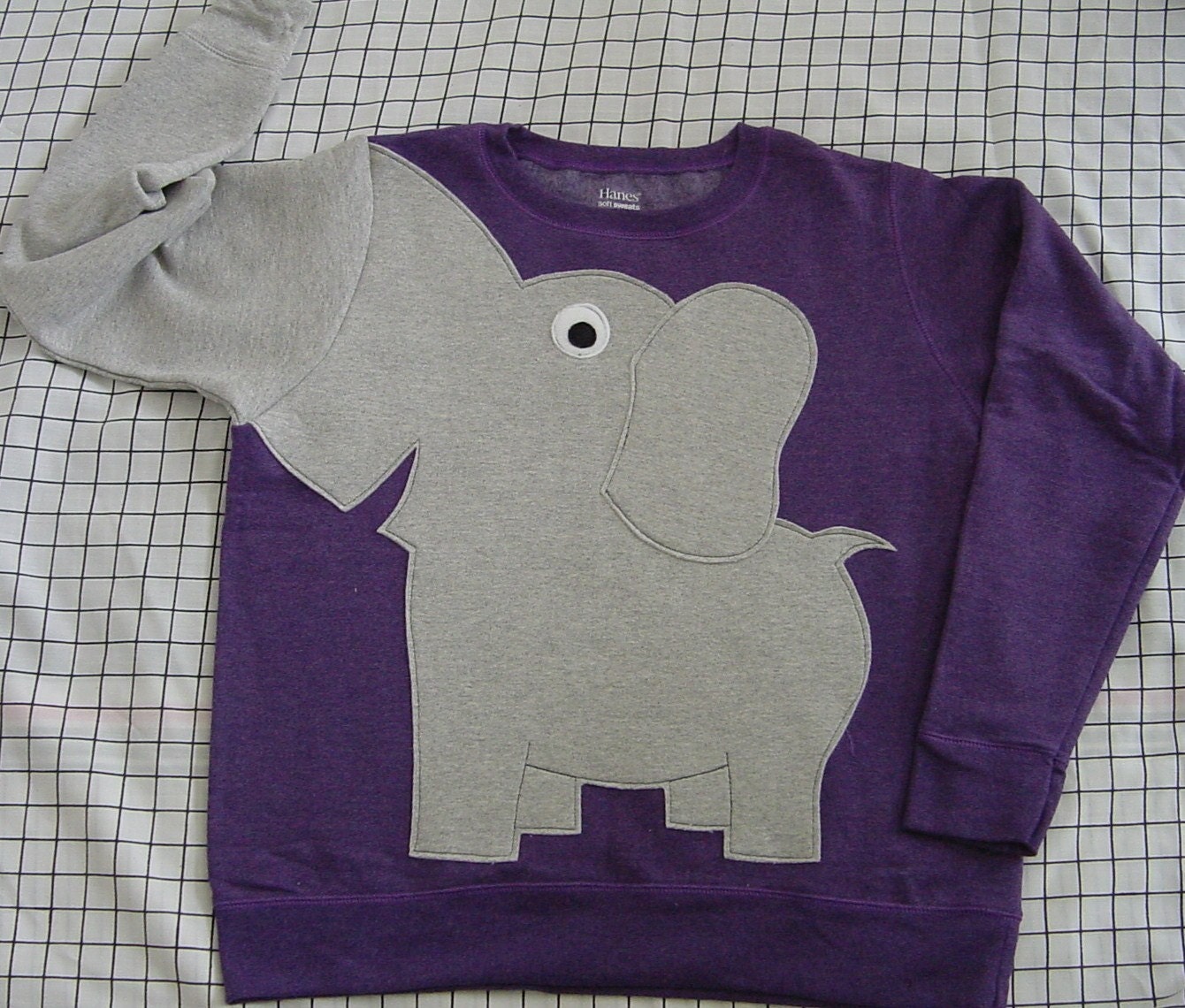Elephant Trunk sleeve sweatshirt sweater jumper LADIES XL PuRpLe