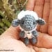 Tiny  Sheep - Gray Baby Sheep - Plush Sheep Toys - Sheep with Rattle - Made To Order