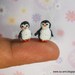 Tiny Penguin Chicks, Micro Dollhouse Crochet miniatures collectibles toys, OOAK