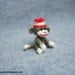 Tiniest Sock Monkey - Micro Amigurumi Crochet Miniature Sock Monkey Stuff Animal -  Made to Order