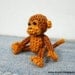 Tiny Brown Monkey - Dollhouse Miniature Animals - 1 inch Scale Crochet Monkeys - Made To Order