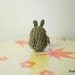 Micro Totoro Amigurumi - Tiny Mini Dollhouse Crochet Miniature Woodland Rabbit Animals- Made To Order