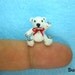 Micro Polar Bear Stuff Animal - Miniature Thread Crochet Bear Amigurumi - Made To Order