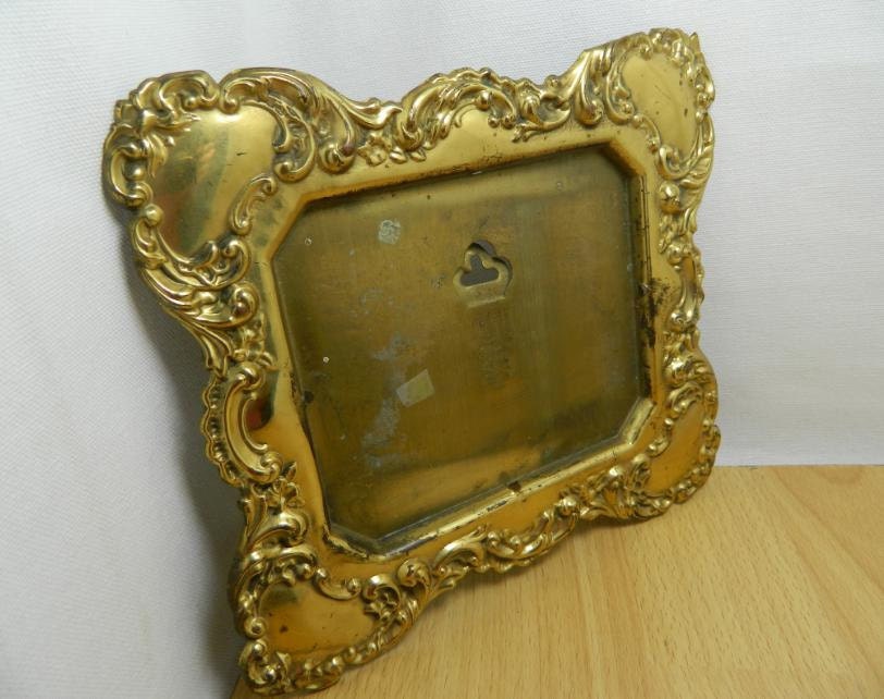 Antique Solid Brass Picture Frame Made In England by OrWaDesigns