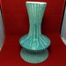 Space Age Teal Pottery Vase Mid Century Modern