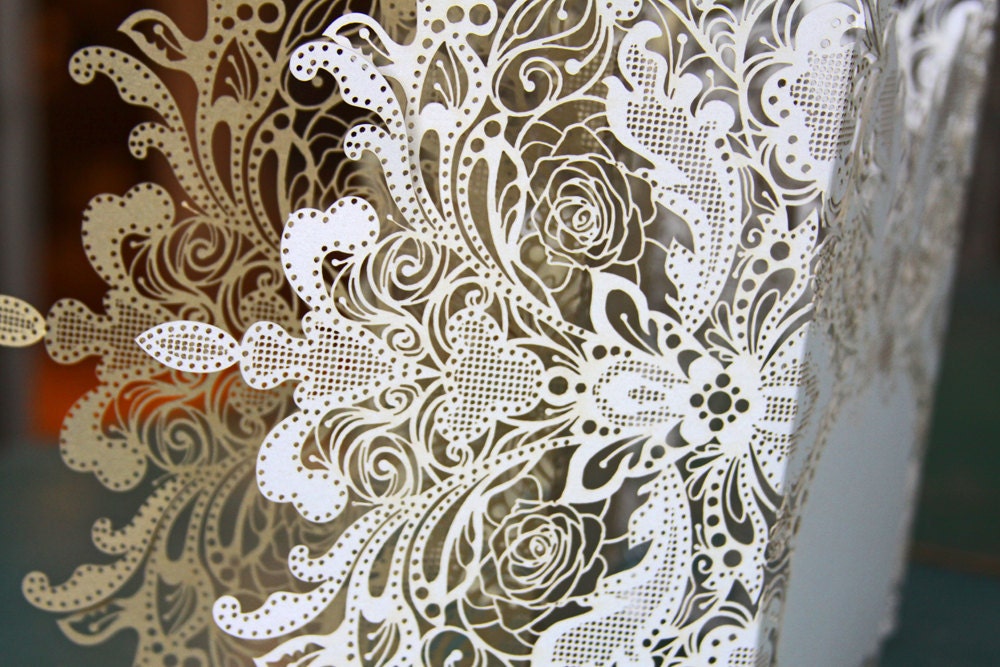 Laser Cut White Wrap