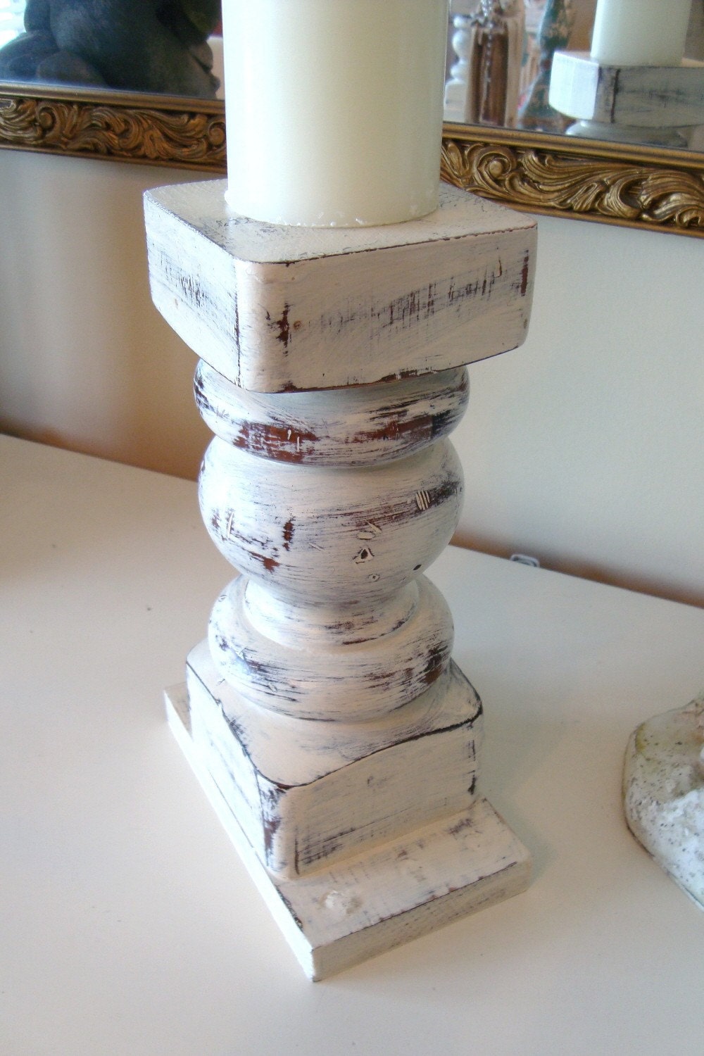 Vintage Balustrade Candle Holder Architectural Salvage