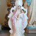 Antique French Church Candle Holder Virgin Mary and Child Paris Porcelain