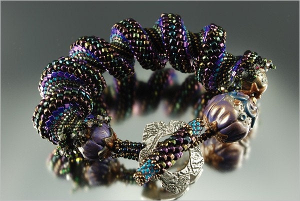 The "Bedazzled Spiral Cuff" - Beading Kit designed by Barbara Briggs