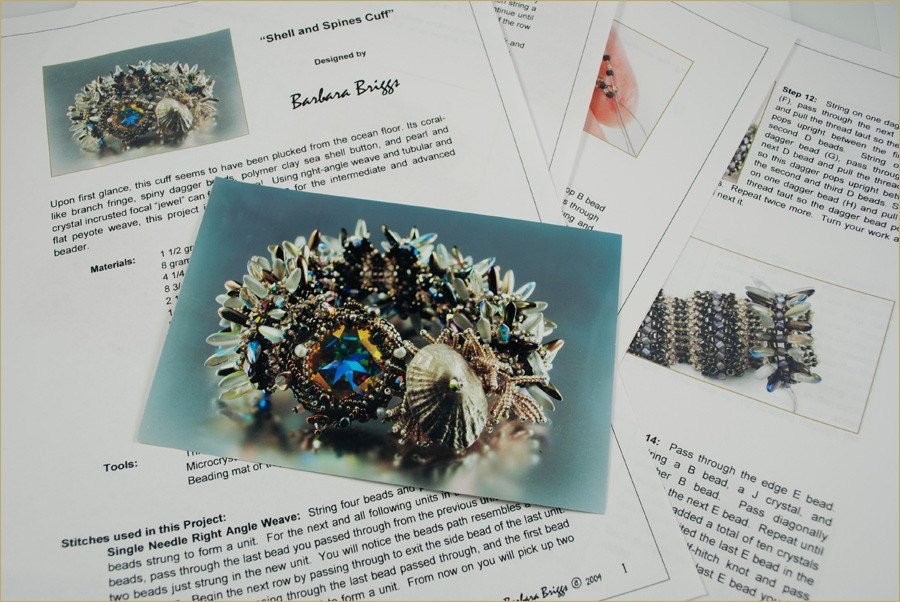 Digital - Pattern for the "Shell and Spines" Cuff