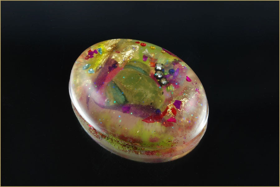One-of-a-Kind "Cosmic Cabochon" with froggy- number 21