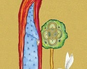 Magical Moon Hare Maiden Print & folklore booklet