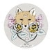 printed canvas patch - Buttercup - 7" x 7"
