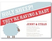 Baby Shower Invitation - Holy Sheep