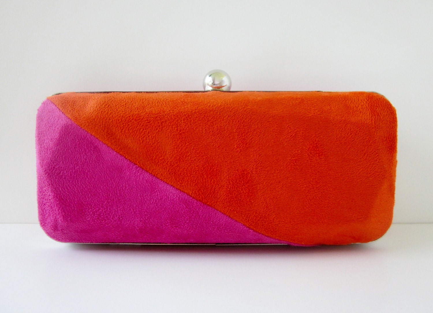 suede clutch purse/color block clutch/Bridesmaid Clutch/minaudiere/Spring wedding/Spring Fashion