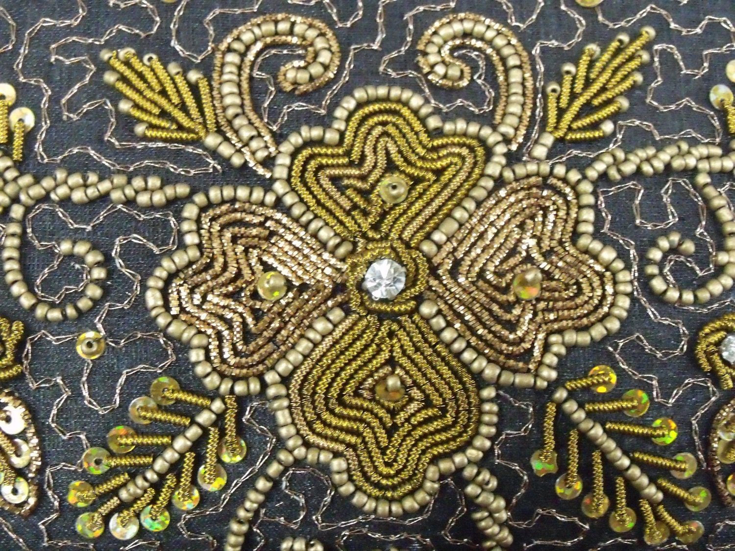 FREE SHIPPING Beaded Handbags Satin Purse Gold Beaded Handbags Evening Bags Beaded Purses Made In India Handbags