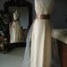 Vintage Inspired Wedding dress with 1950s feel chantilly lace latte tulle original handmade