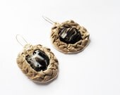 Dry ground fabric earrings