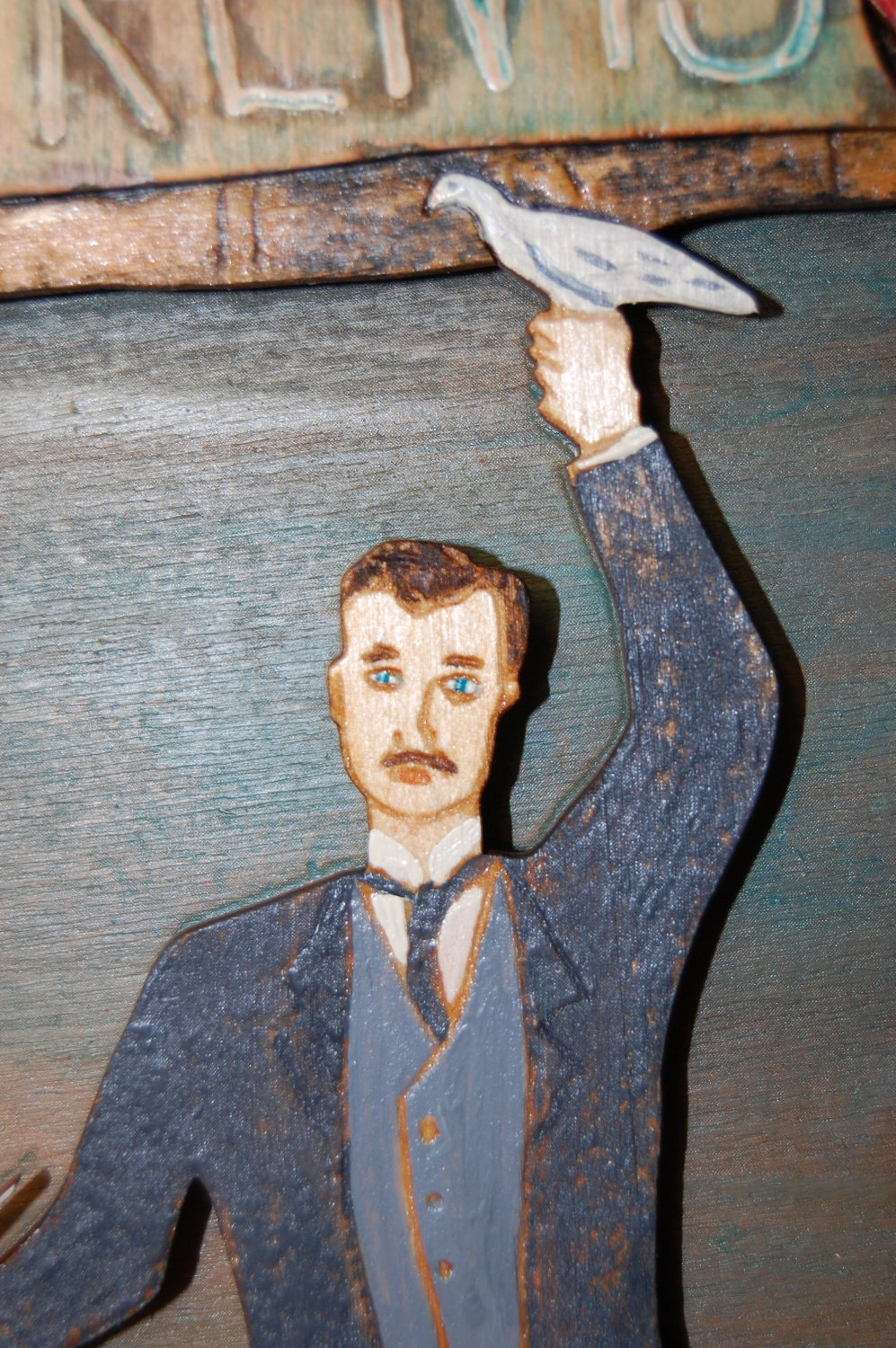 Nikola Tesla Finger Puppet Magnet