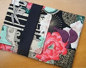 11", 13", 15" or 17"  Macbook laptop sleeve-laptop cover-laptop case-Large floral accented with leather birds-PADDED